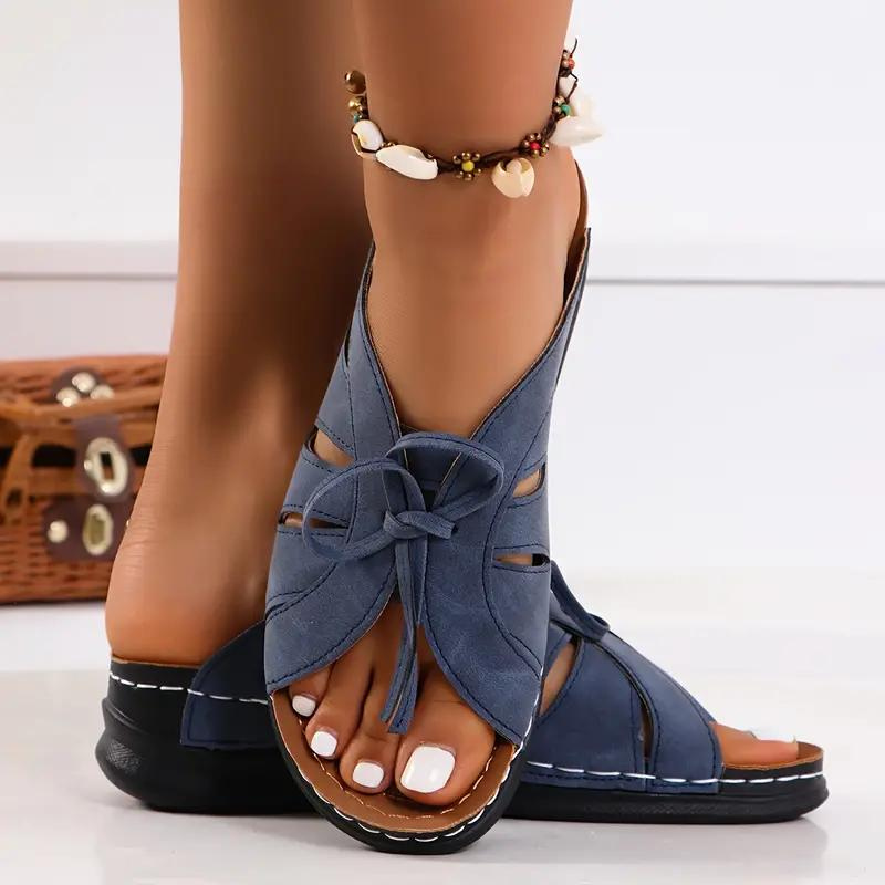 Elarova | Schlüpfschuhe Keilabsätze orthopädische Schuhe Sommerschuhe