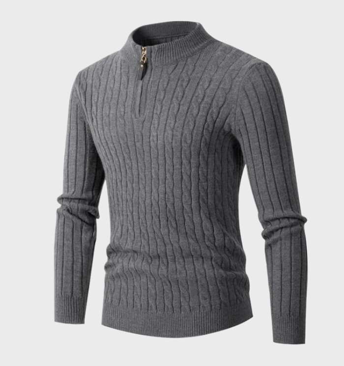 Elarova | Schmal geschnittener Herrenstrickpullover