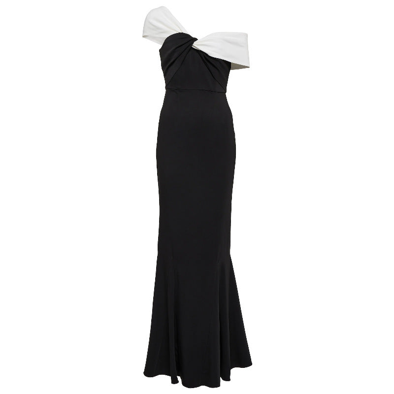Elarova Schulter-Strickkleid