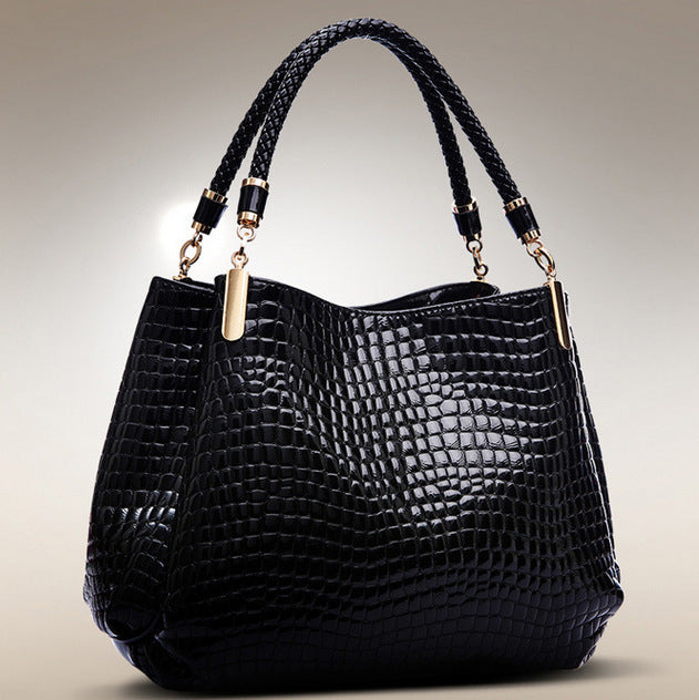 Elarova | Schultertasche Mit Krokodil Muster