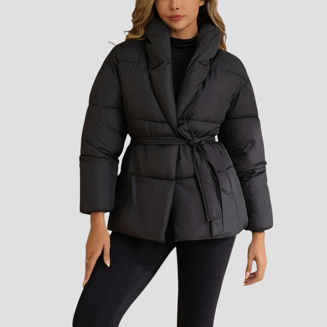 Elarova | Schwarze Bubble-Winterjacke für Damen