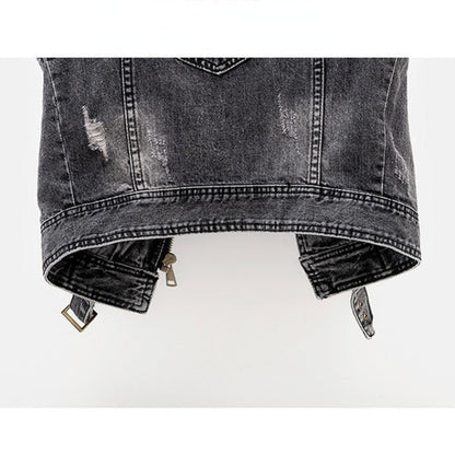 Elarova | Schwarze Denim-Weste für Damen