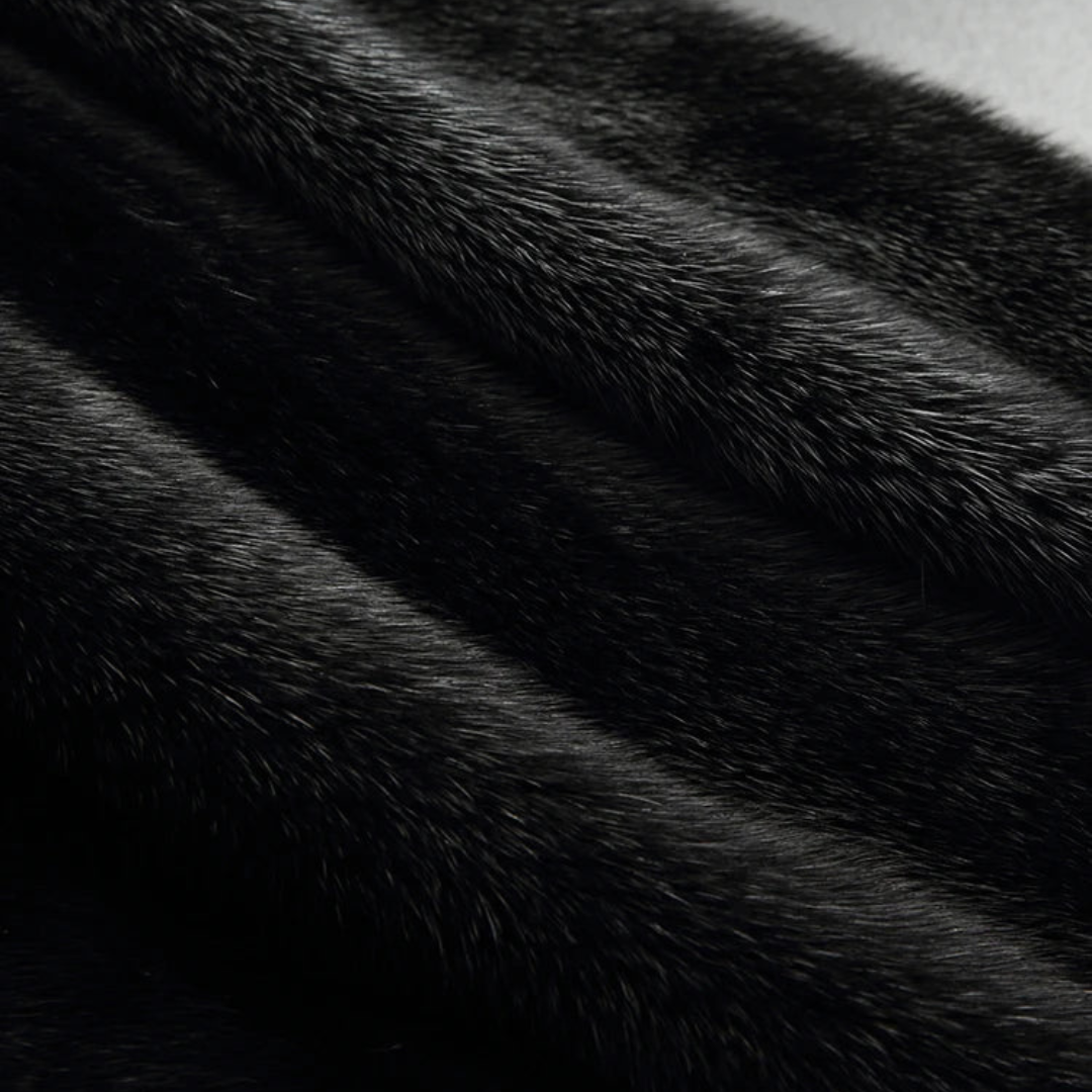 Elarova | Schwarzer Damen-Wintermantel mit Kunstpelz und Kapuze, langärmlig