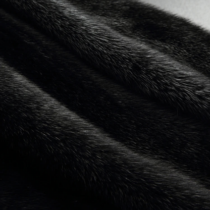 Elarova | Schwarzer Damen-Wintermantel mit Kunstpelz und Kapuze, langärmlig