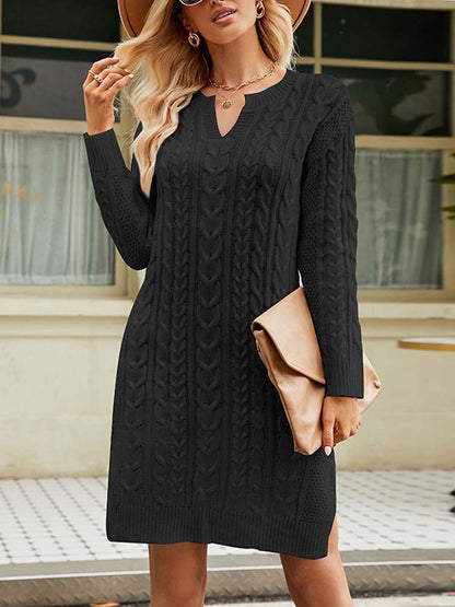 Elarova | Schwarzes Strickkleid