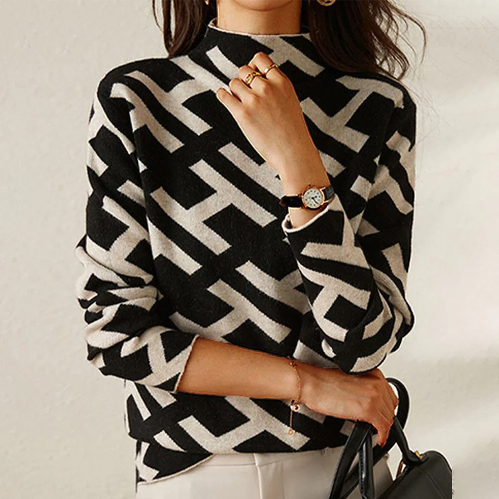 Elarova | Schwarzweißer Pullover