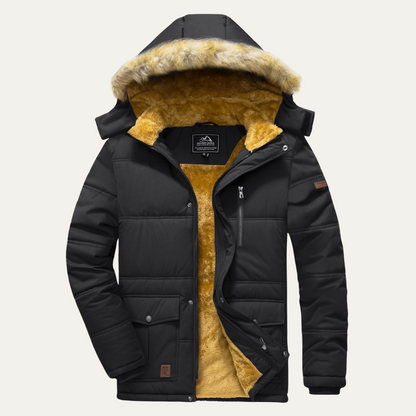 Elarova | Schwerer Herren-Sherpa-Parka mit Kapuze