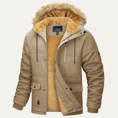 Elarova | Schwerer Herren-Sherpa-Parka mit Kapuze