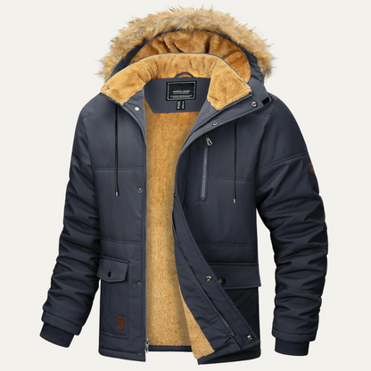 Elarova | Schwerer Herren-Sherpa-Parka mit Kapuze