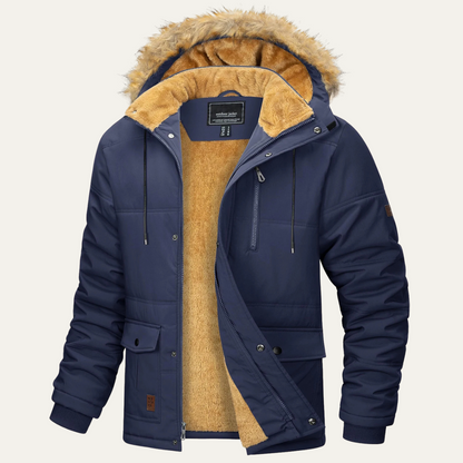 Elarova | Schwerer Herren-Sherpa-Parka mit Kapuze