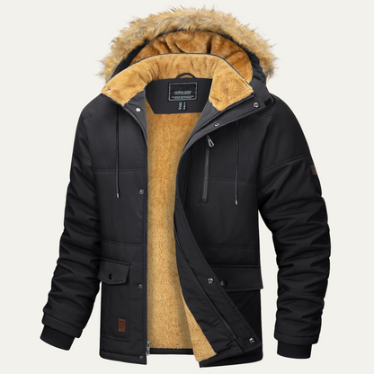 Elarova | Schwerer Herren-Sherpa-Parka mit Kapuze
