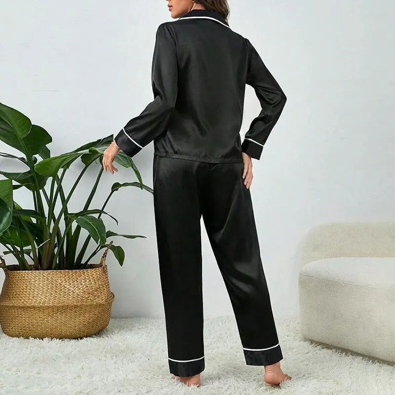 Elarova | Seidiges Pyjama-Set für Damen