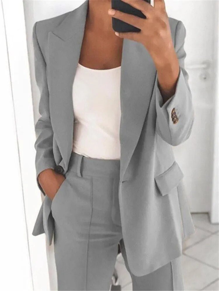 Elarova | Set Klassisch Zweiteilig Damenbekleidung Büro Outfits