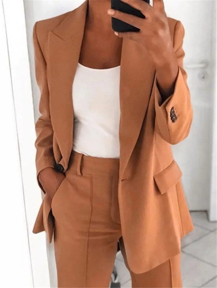 Elarova | Set Klassisch Zweiteilig Damenbekleidung Büro Outfits