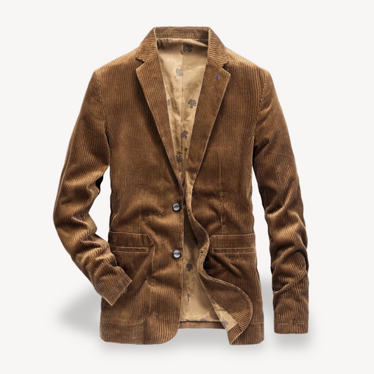 Elarova | Slim Fit Cordblazer für Herren