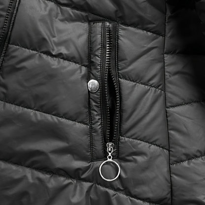 Elarova | Slim Fit Plüsch-Steppjacke für Damen