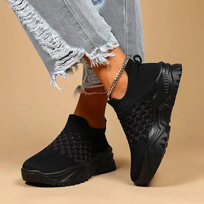 Elarova | Slip on Damen Sneaker Atmungsaktiv & Orthopädisch