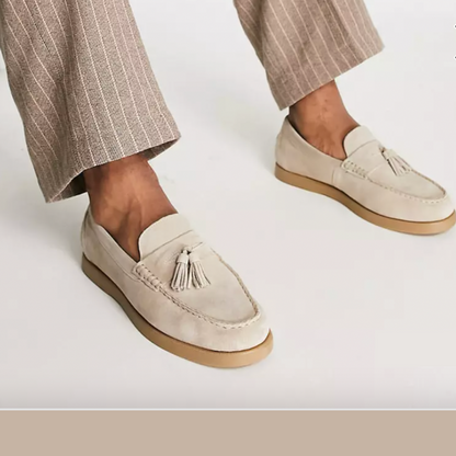 Elarova | Slipper Beige Herrenschuhe Mokassins