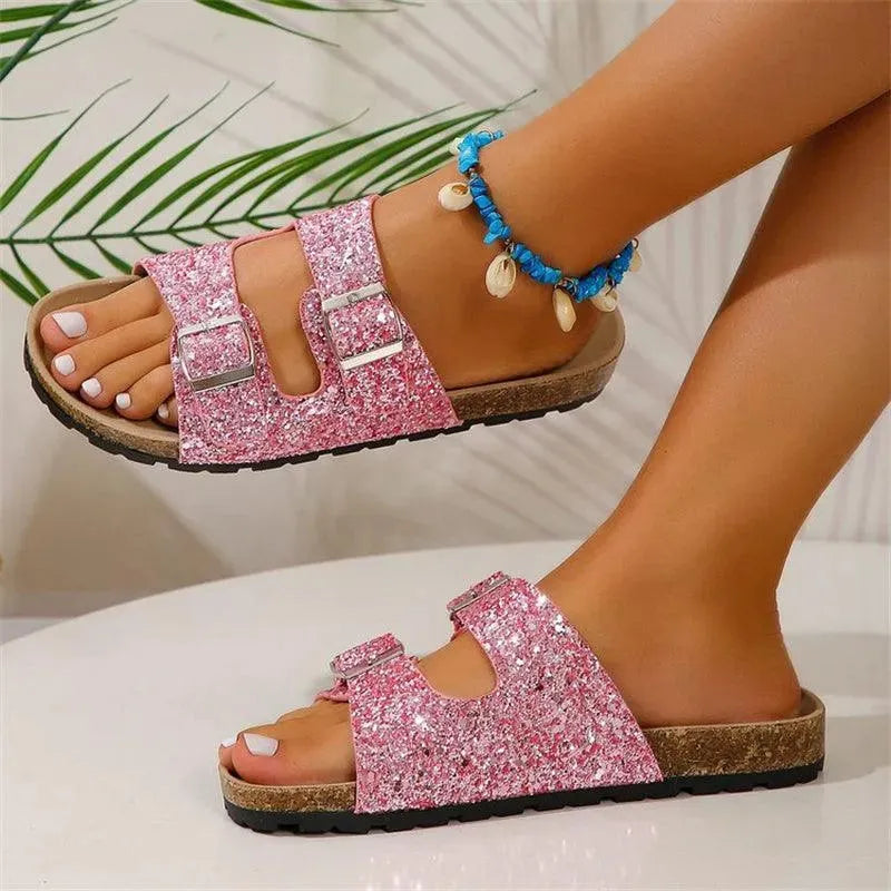 Elarova | Slippers mit doppelter Schnalle