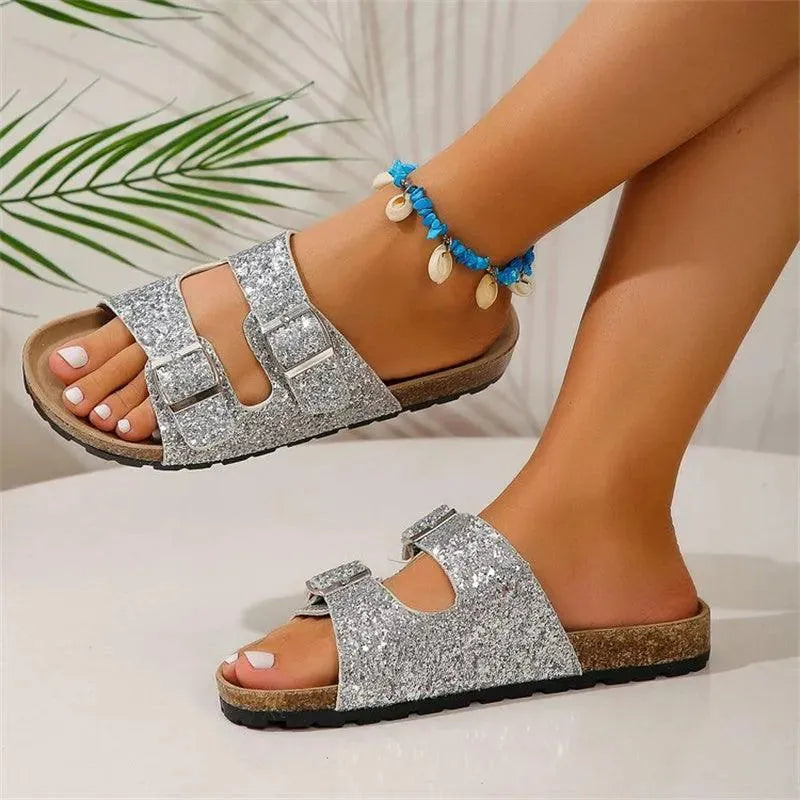 Elarova | Slippers mit doppelter Schnalle