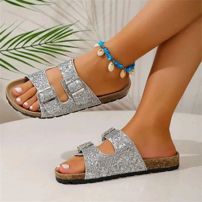Elarova | Slippers mit doppelter Schnalle