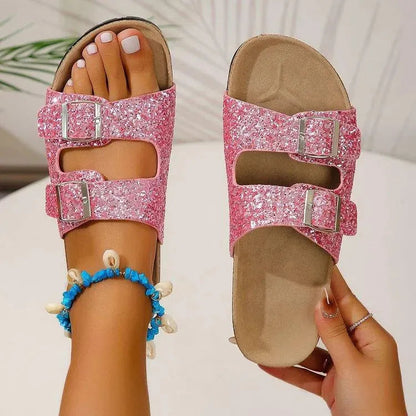 Elarova | Slippers mit doppelter Schnalle