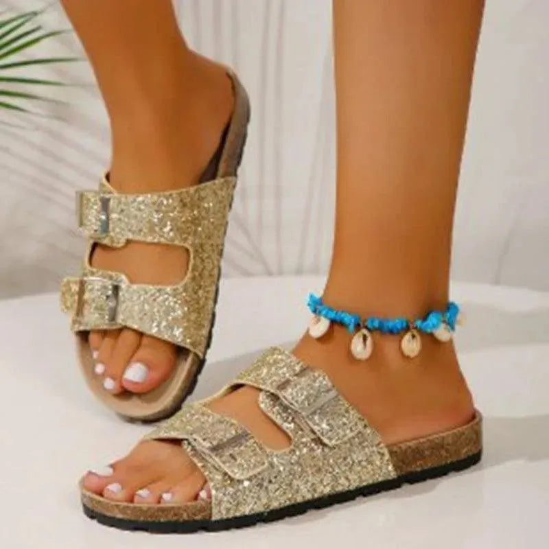 Elarova | Slippers mit doppelter Schnalle