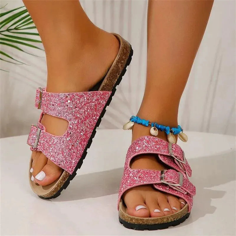 Elarova | Slippers mit doppelter Schnalle