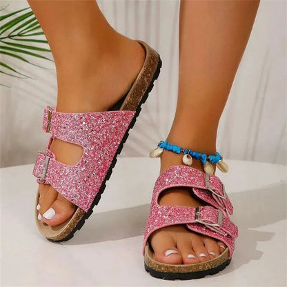 Elarova | Slippers mit doppelter Schnalle