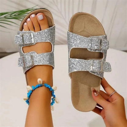 Elarova | Slippers mit doppelter Schnalle