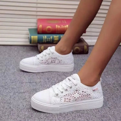 Elarova | Sneakers für Damen aus Spitze mit Plattform – Eleganter und Atmungsaktiver Stil