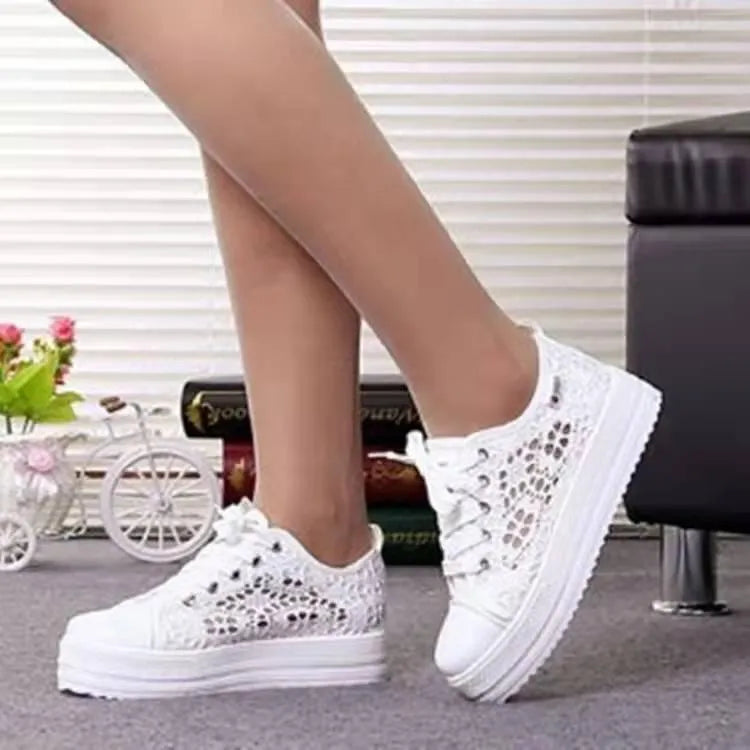 Elarova | Sneakers für Damen aus Spitze mit Plattform – Eleganter und Atmungsaktiver Stil