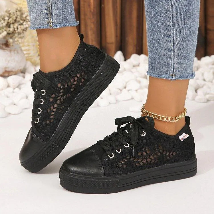 Elarova | Sneakers für Damen aus Spitze mit Plattform – Eleganter und Atmungsaktiver Stil