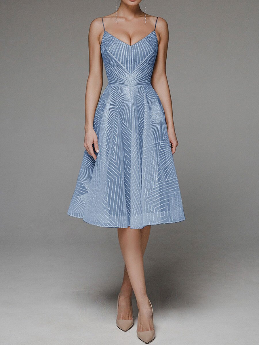 Elarova Sommerkleid mit Stickerei und Trägern