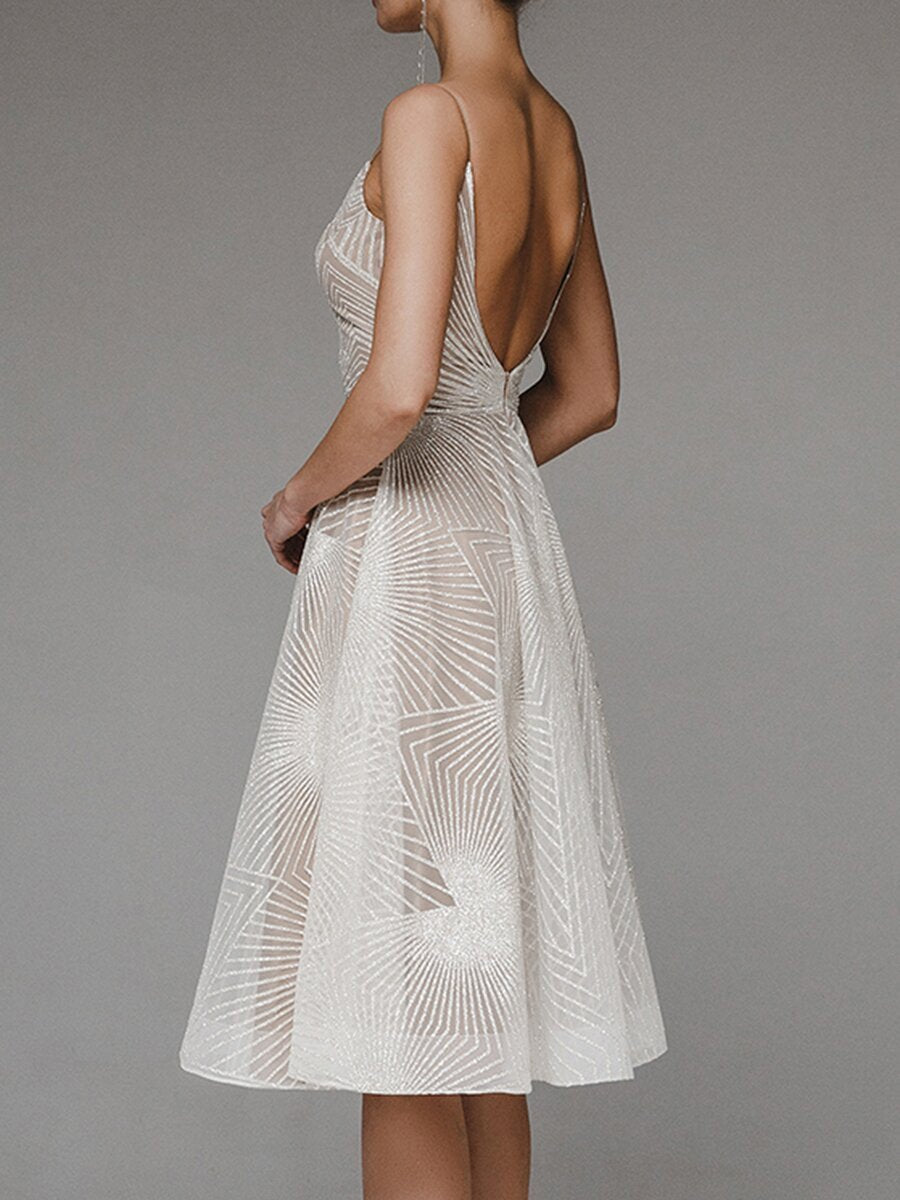 Elarova Sommerkleid mit Stickerei und Trägern