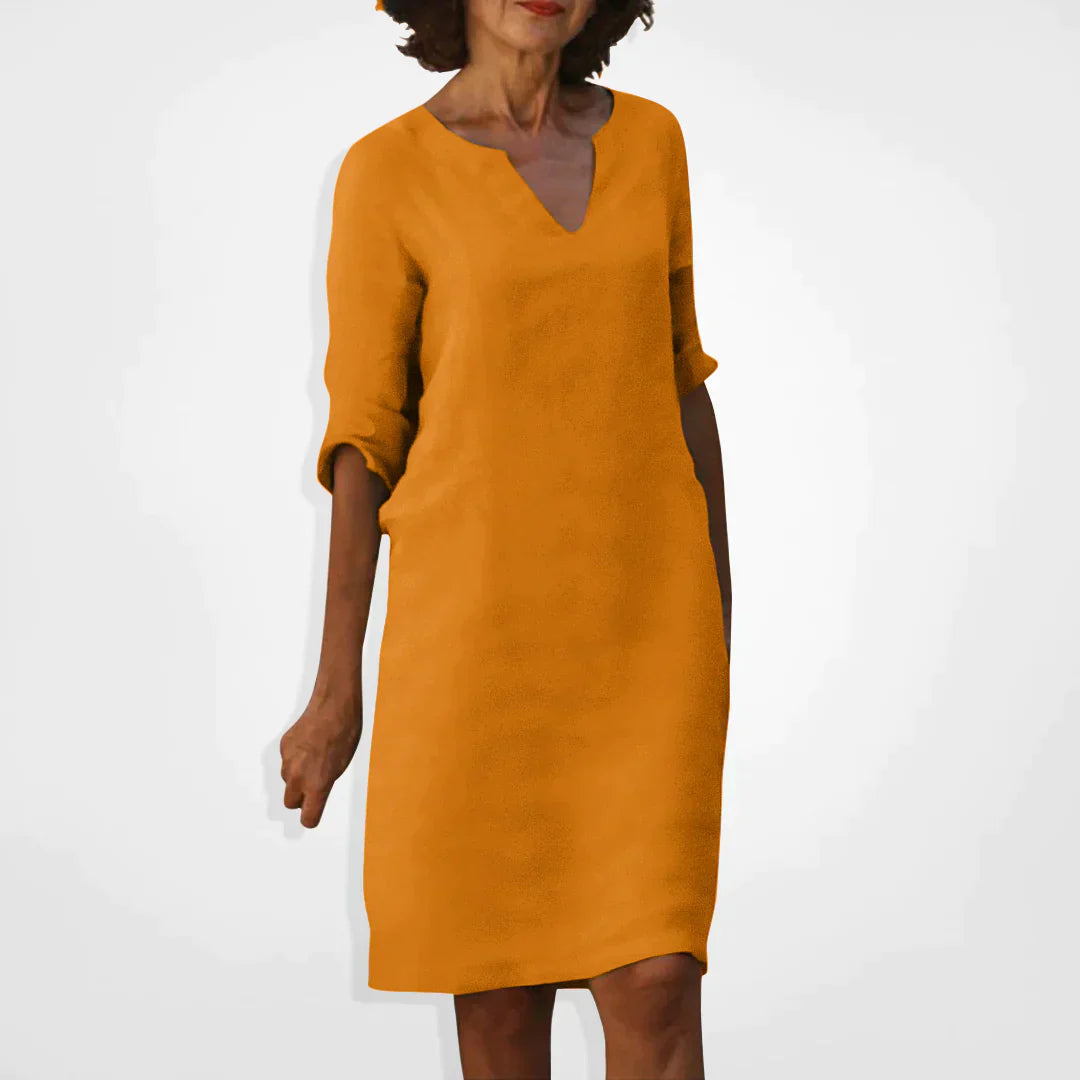 Elarova | Sommerkleid mit V-Ausschnitt