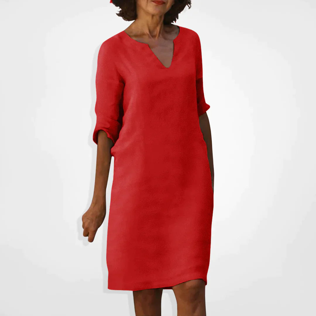 Elarova | Sommerkleid mit V-Ausschnitt