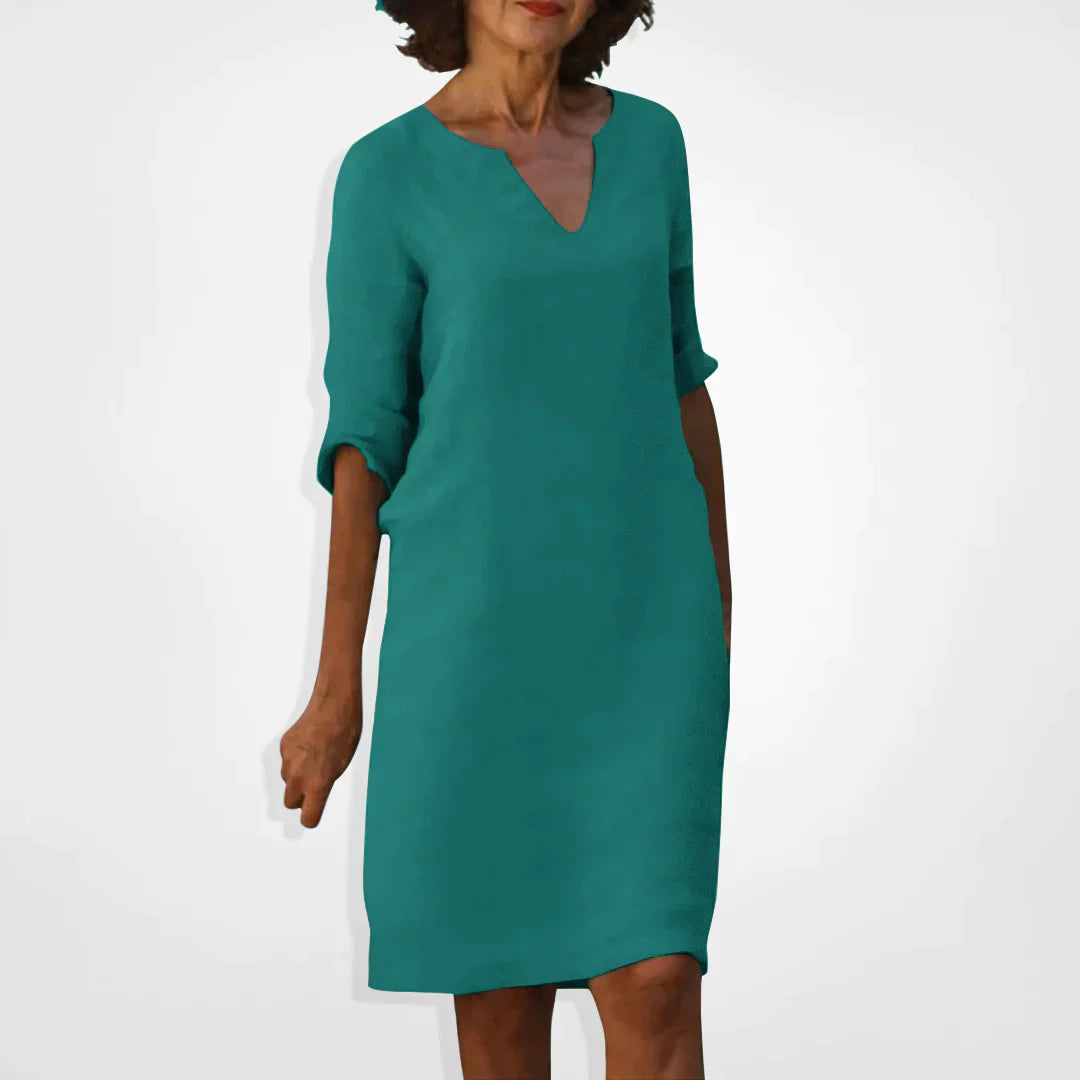 Elarova | Sommerkleid mit V-Ausschnitt