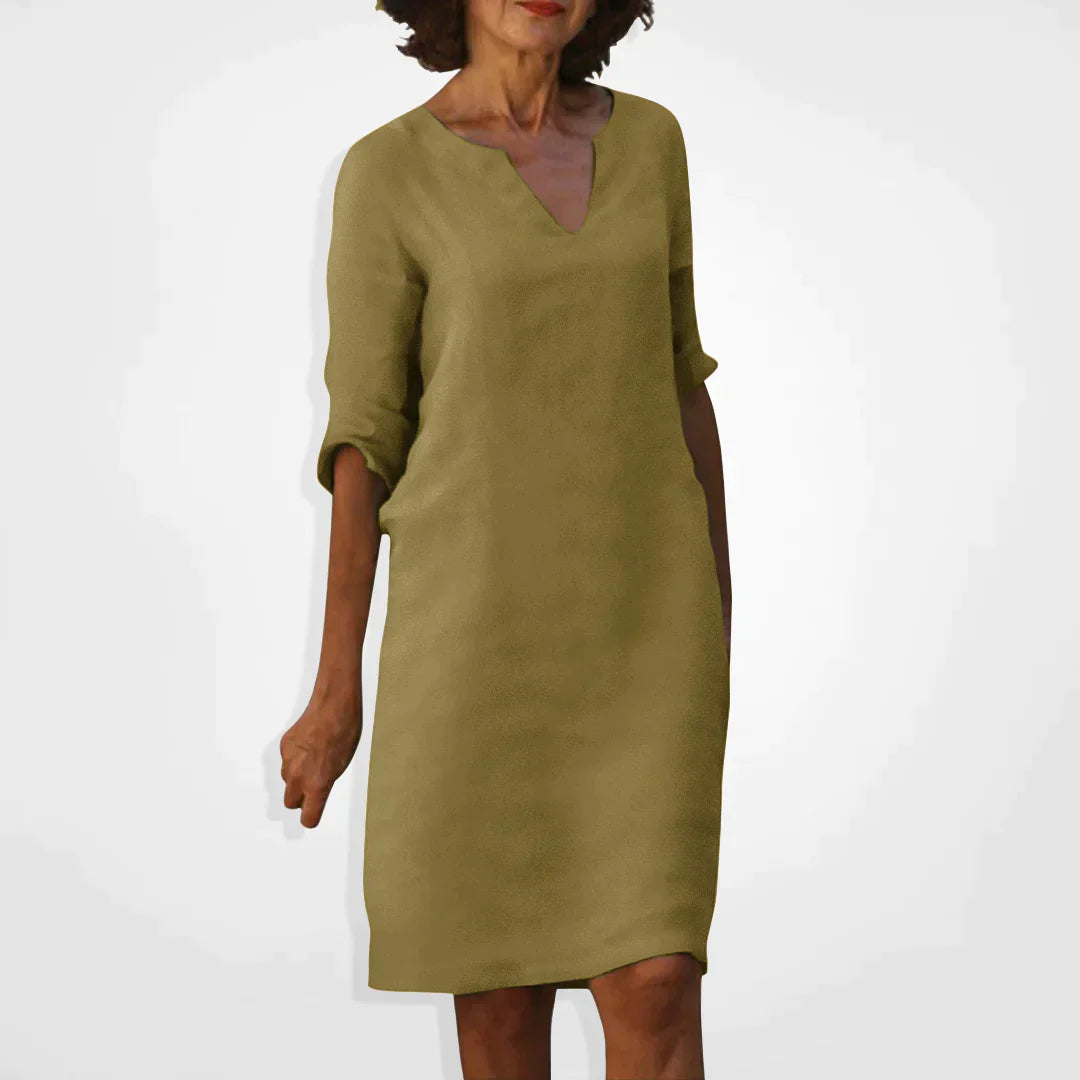 Elarova | Sommerkleid mit V-Ausschnitt