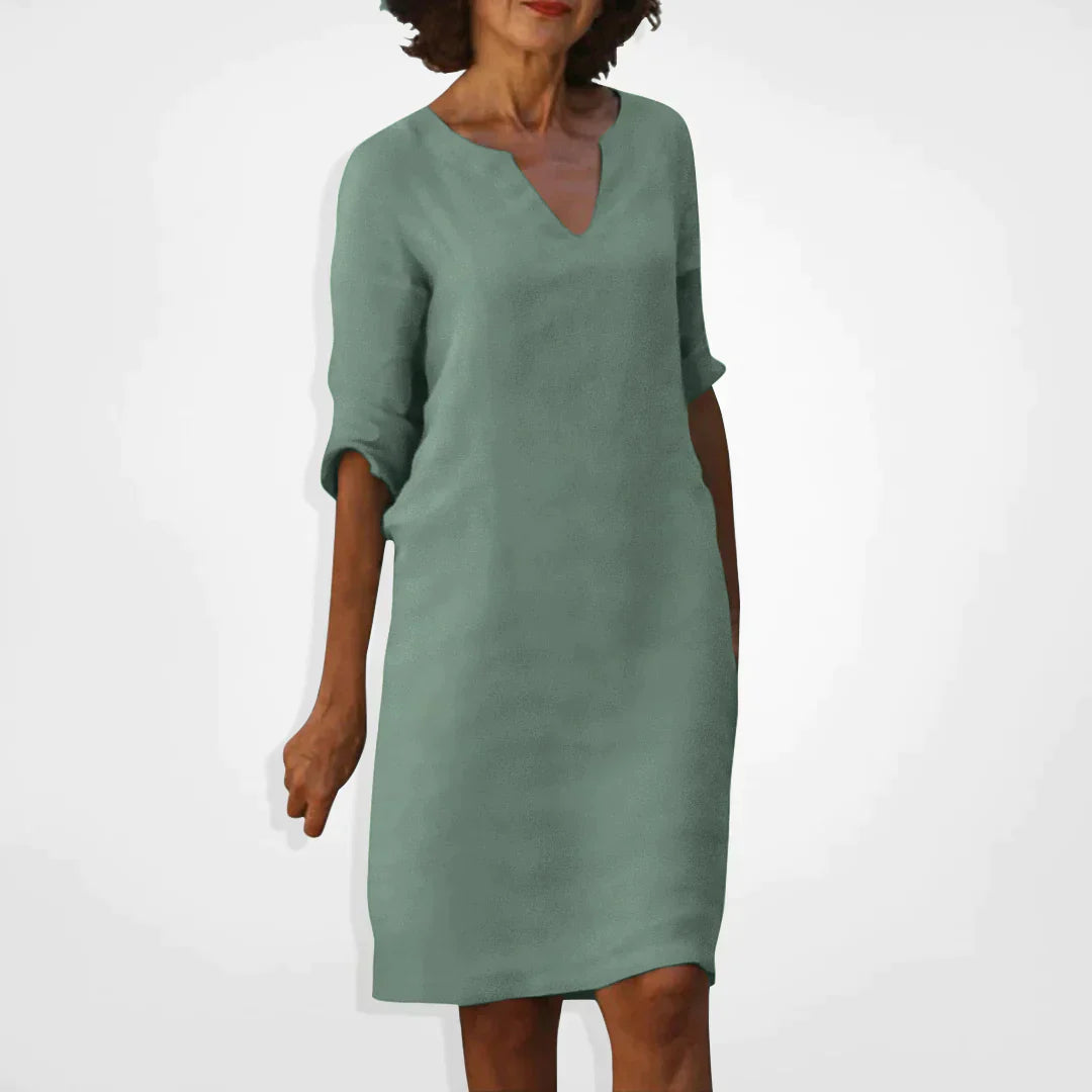 Elarova | Sommerkleid mit V-Ausschnitt