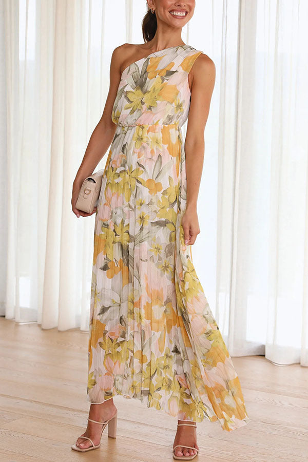 Elarova Sommerkleid mit schrägen Schultern