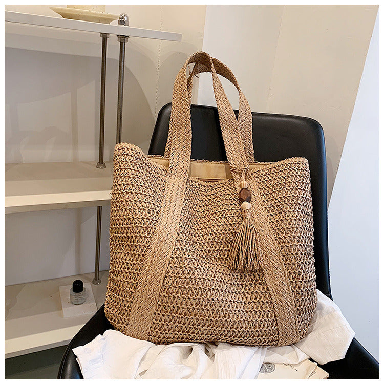 Elarova | Sommertasche aus Stroh mit lässigem Design