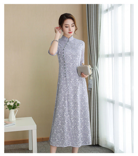 Elarova Spitzen-Qipao: Sommerkleid für Mädchen
