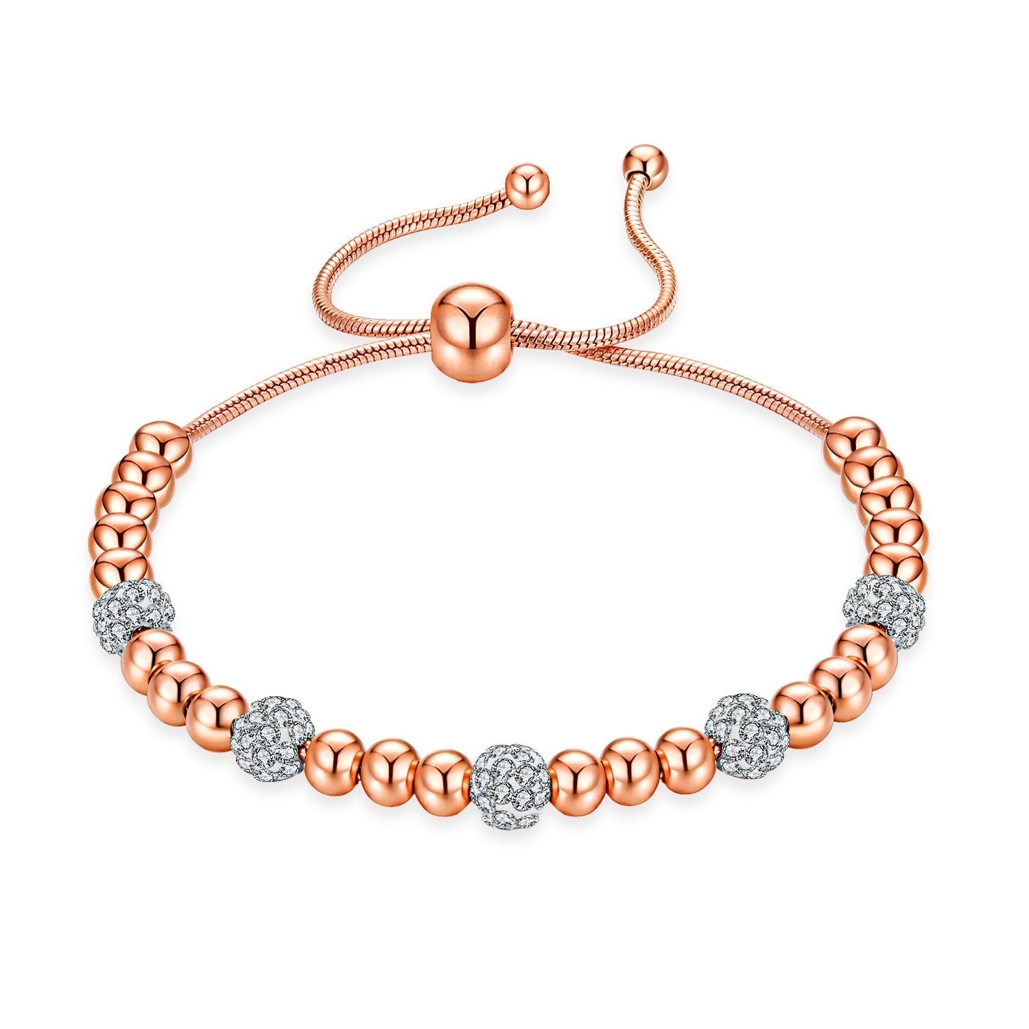Elarova Stahlarmband in Roségold und Silber