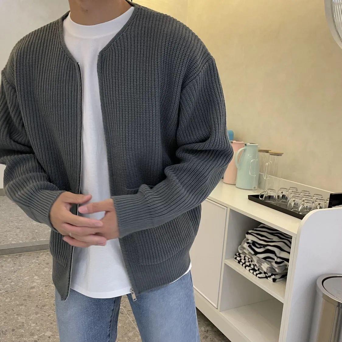 Elarova | Stehkragen Strickjacke für Herren | Warmer und stilvoller Pullover