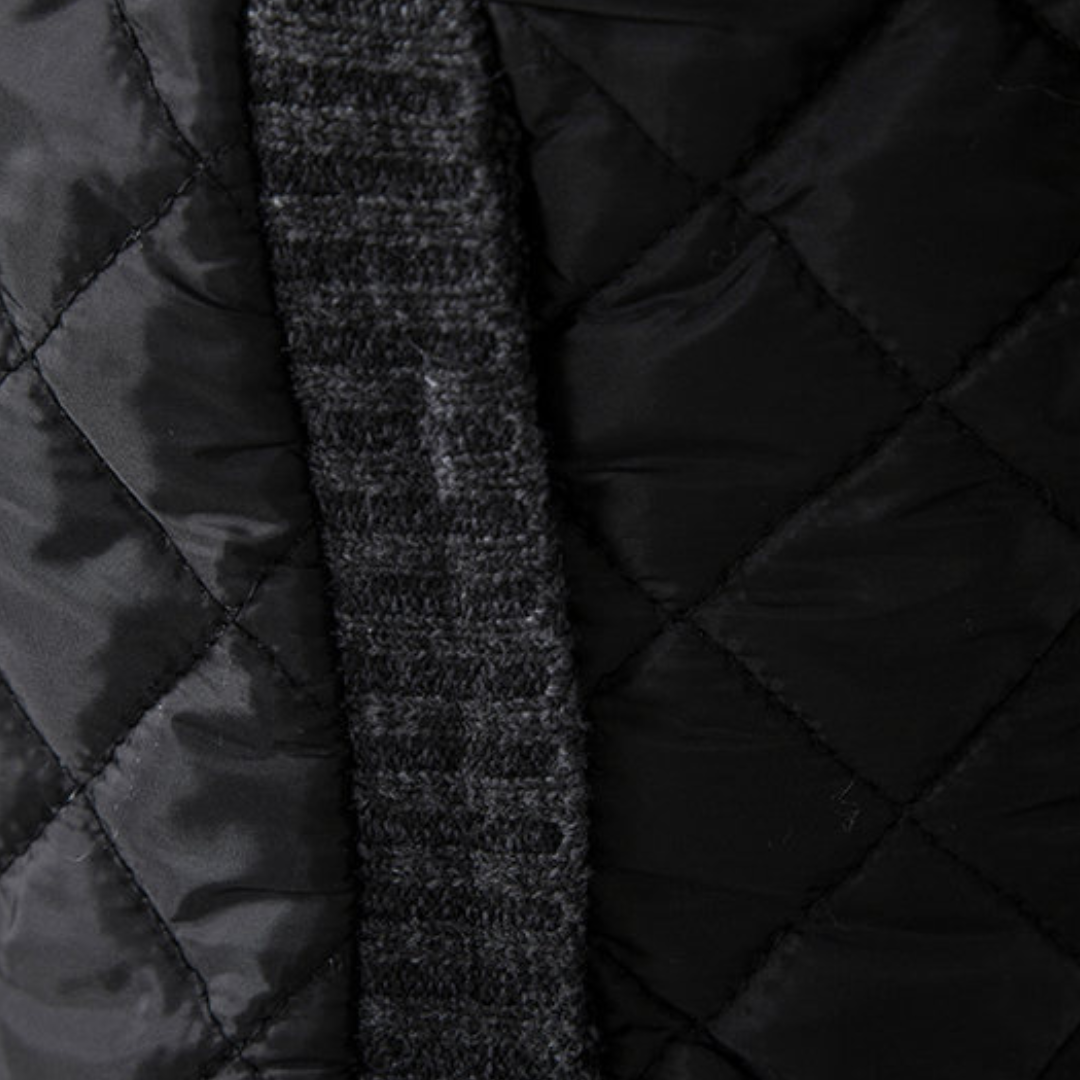 Elarova | Steppjacke für Herren mit Strickärmeln – warme Freizeit-Oberbekleidung