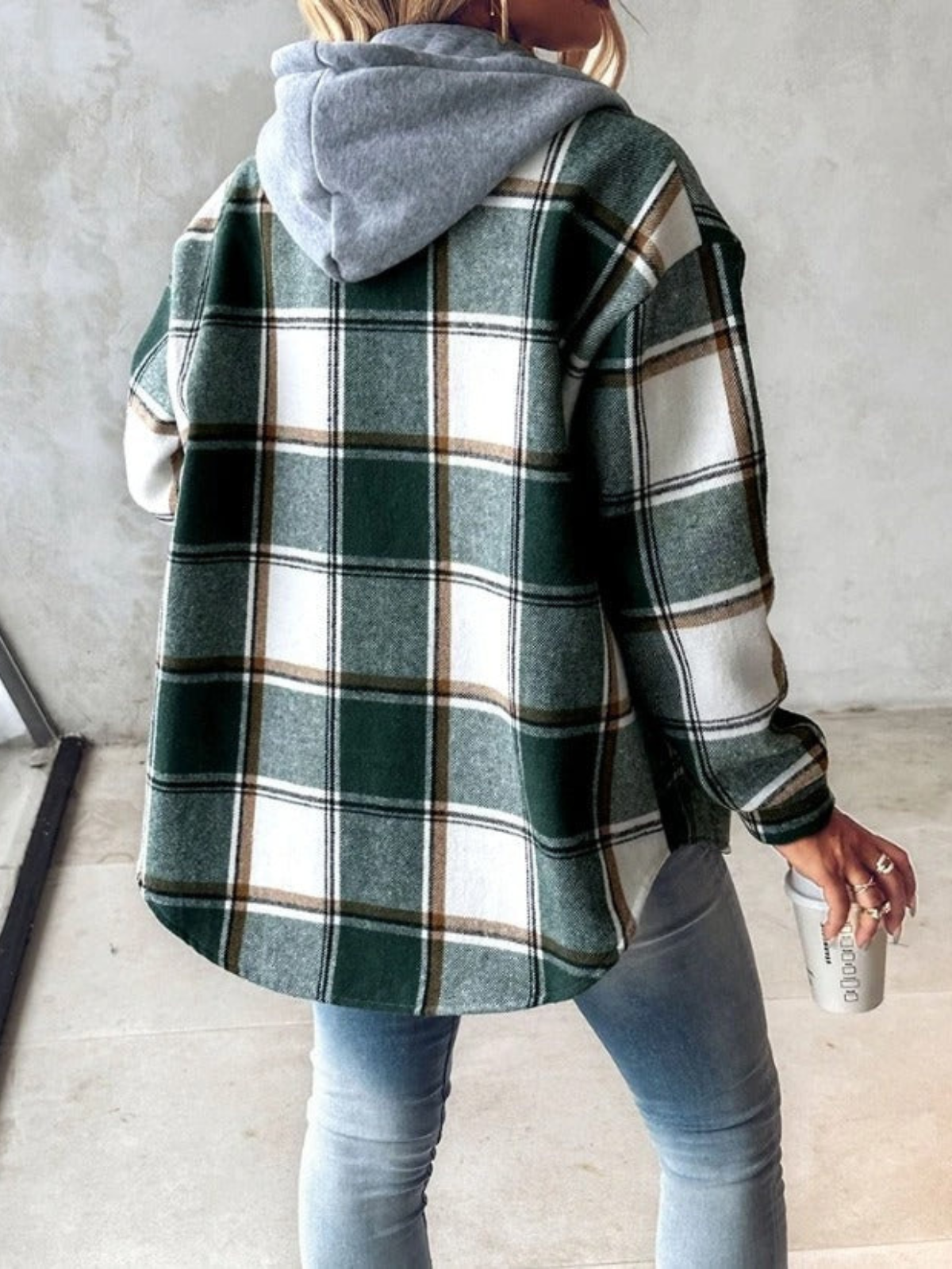 Elarova | Stil klassischer karierten Hoodie für Damen