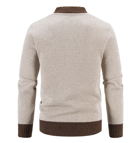 Elarova | Stilvolle Herrenstrickjacke mit Reißverschluss und Strickdesign
