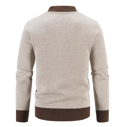 Elarova | Stilvolle Herrenstrickjacke mit Reißverschluss und Strickdesign