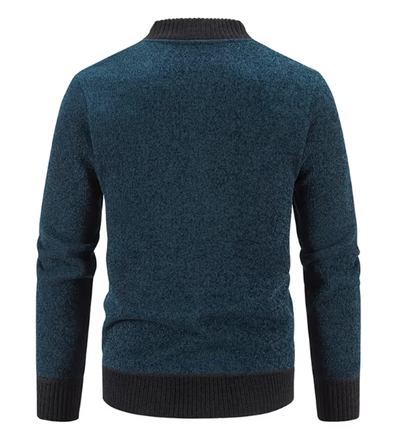 Elarova | Stilvolle Herrenstrickjacke mit Reißverschluss und Strickdesign